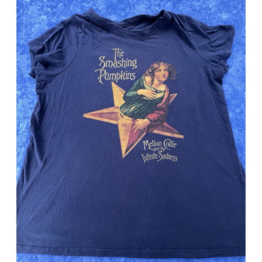 Smashing Pumpkins Mellon Collie Infinite Sadness Navy Women's T-Shirt Size M